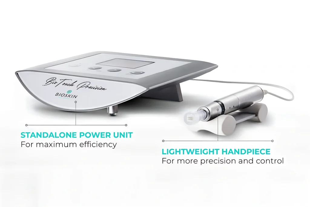 BioSkin Precision Touch microneedling device with power unit and handpiece at Millenia Medical Center.